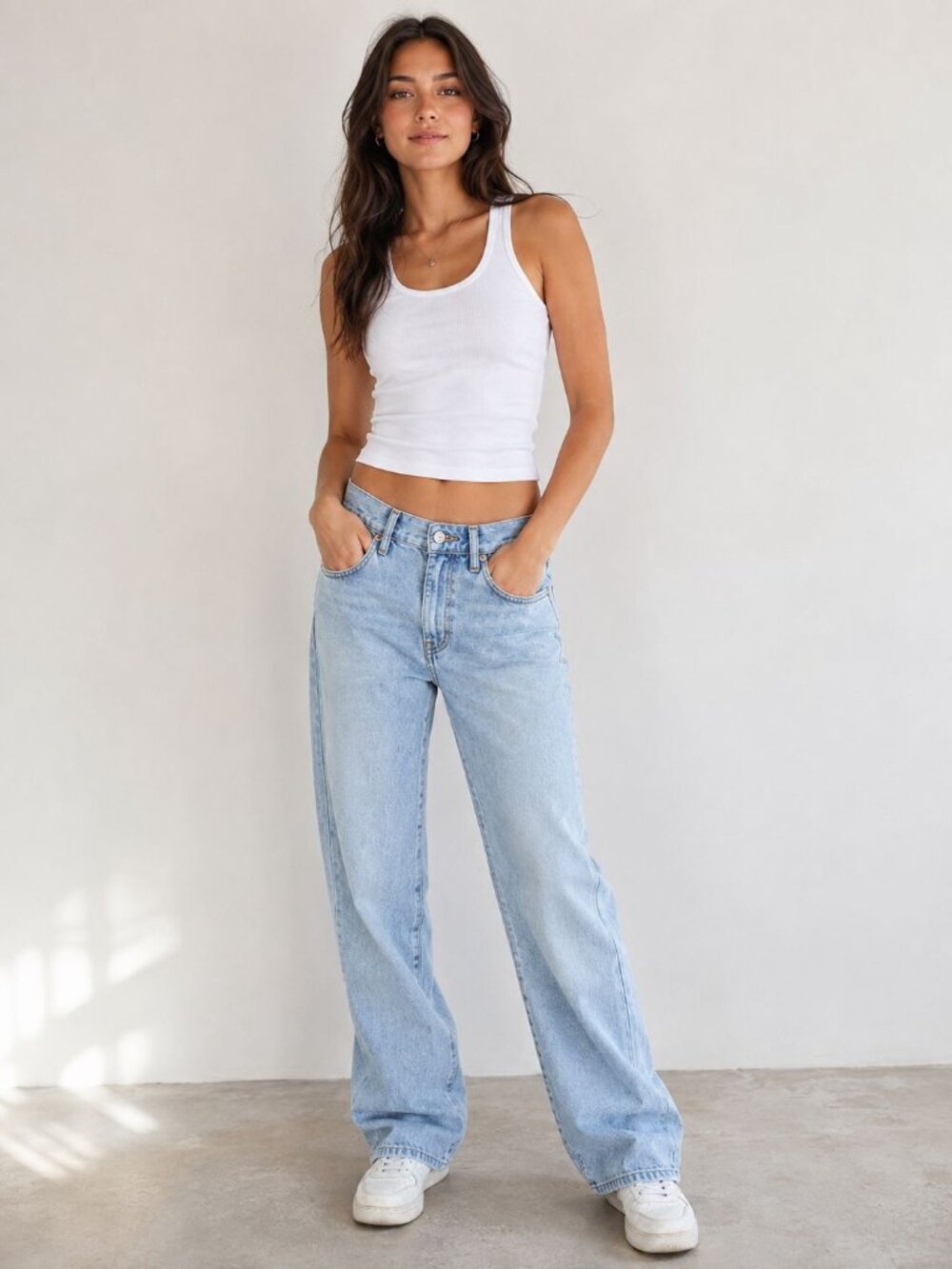 Levi’s Low Pro Straight Jeans Light Wash ’90s Vintage Y2K Casual Denim Size 25 - Picture 1 of 11